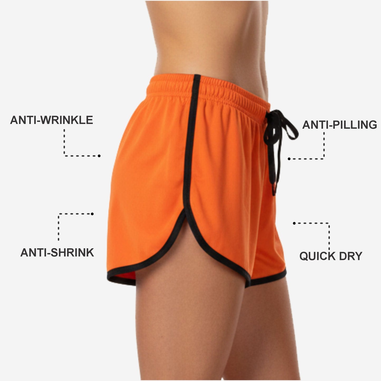 Custom Cheerleading Training Shorts - Youth & Adult Athletic Practice Shorts Orange