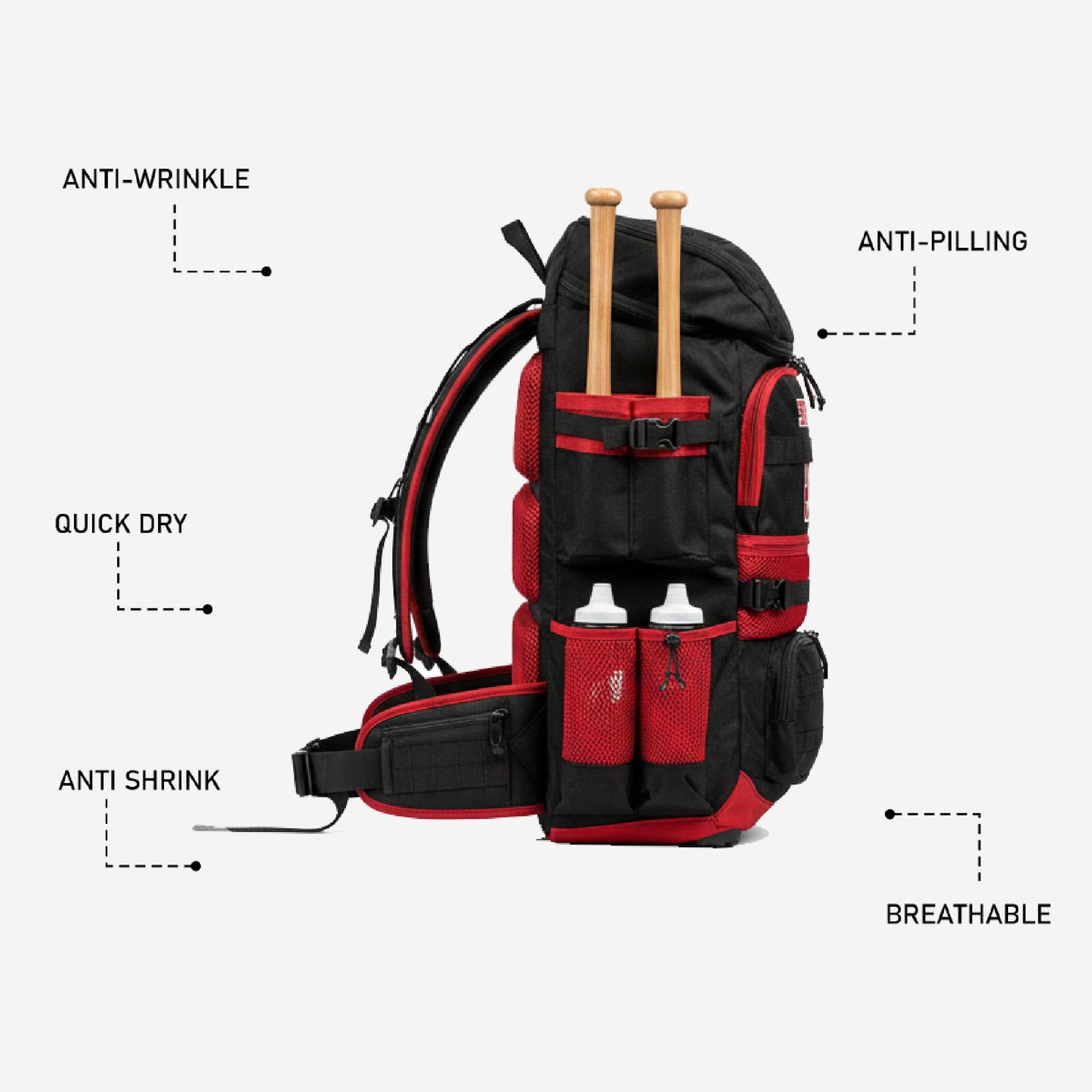 Custom Baseball Bag - Personalized Baseball Equipment Bag Team Name & Logo