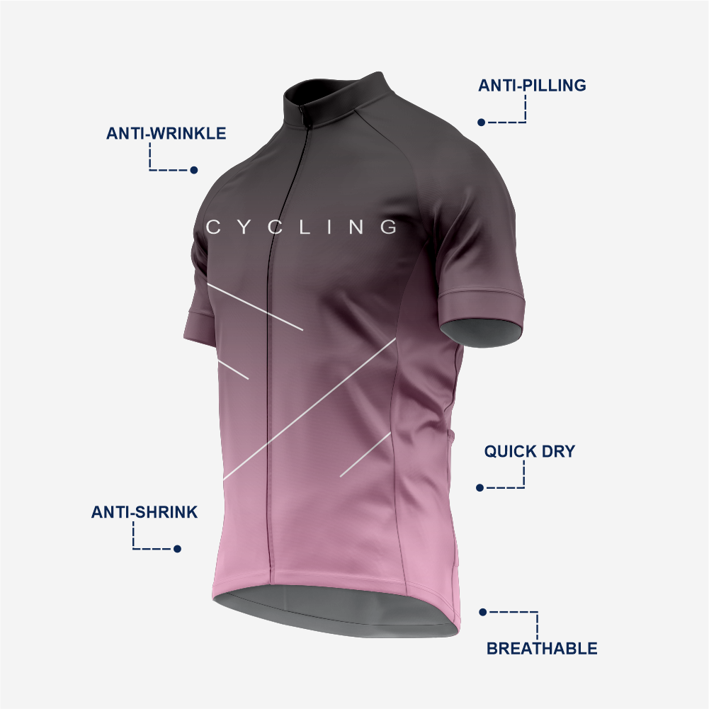 Men’s Cycling Jersey and Shorts Set – Road Bike Clothing Candy Pink