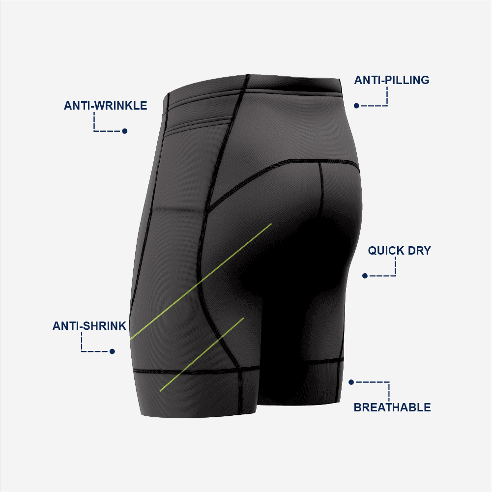 Advanced Padded Men's Cycling Shorts Black Road Riding Apparel - K2 Sportswear | Custom Sports Uniforms & Apparels - K2 Sportswear