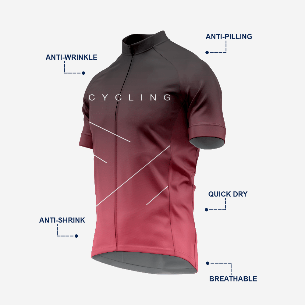 Premium Men's Cycling Short Sleeve Jersey in Deep Burgundy - K2 Sportswear | Custom Sports Uniforms & Apparels - K2 Sportswear