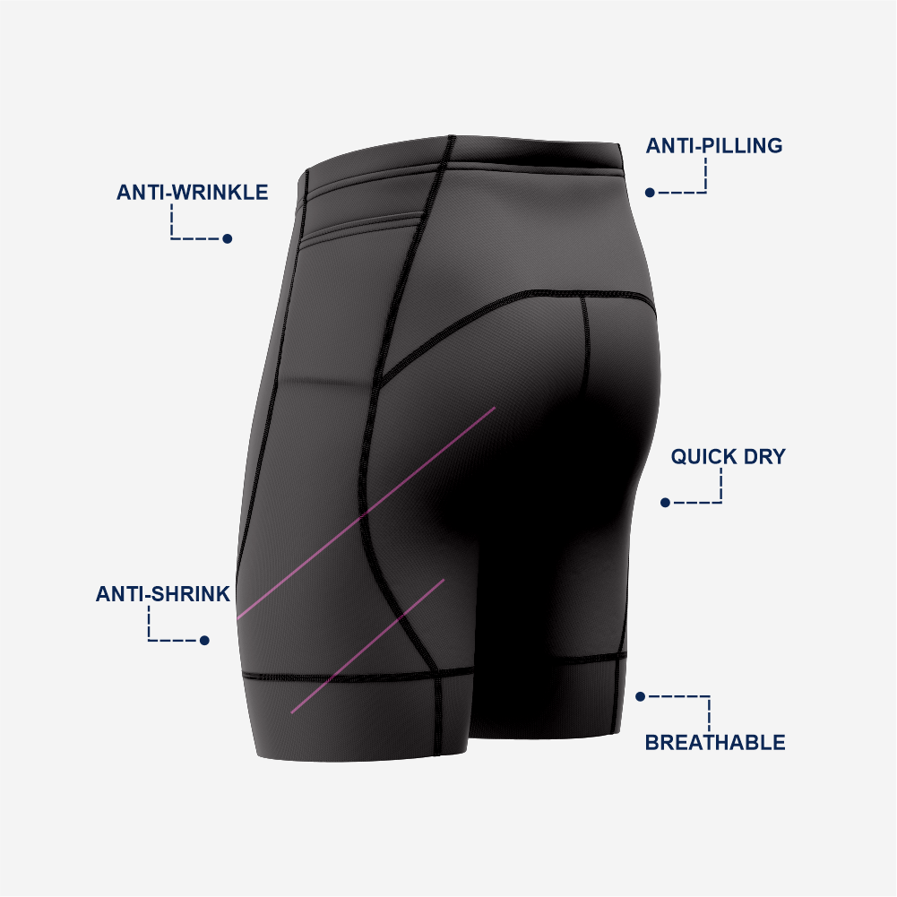 Padded Men's Cycling Shorts Black Riding