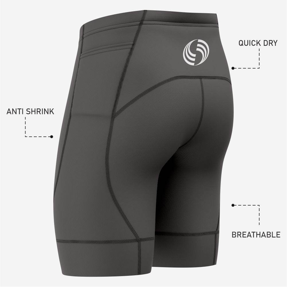 Customizable Men's Cycling Shorts – Dark Grey - K2 Sportswear | Custom Sports Uniforms & Apparels - K2 Sportswear