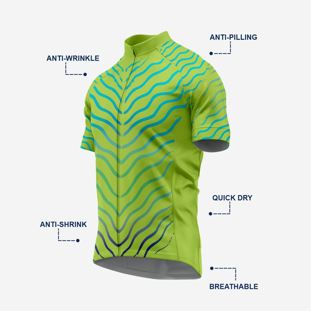 Men’s Olive Short Sleeve Cycling Jersey for Road and Racing