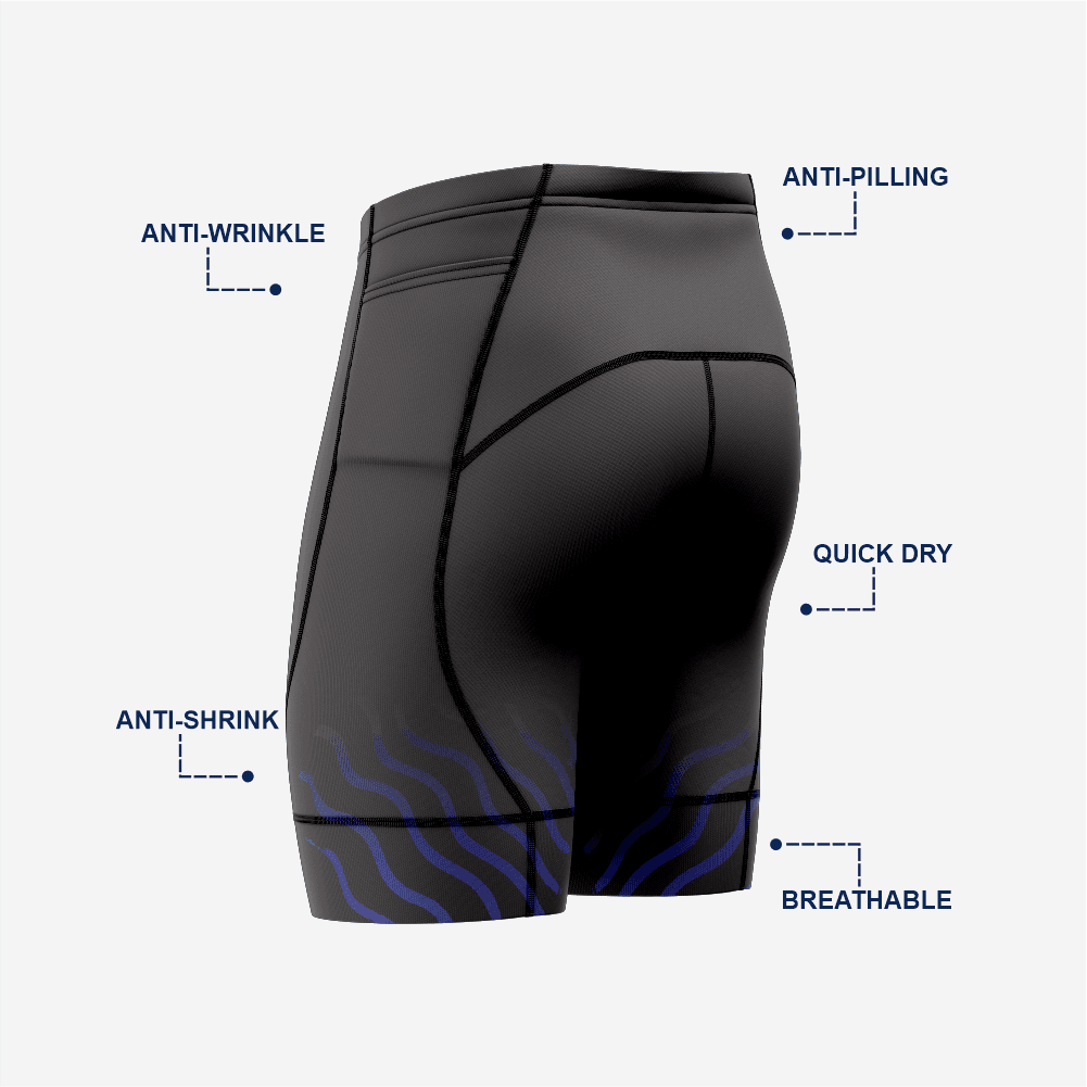 Black Padded Cycling Shorts Mens Pro Fit Road Bike Clothing - K2 Sportswear | Custom Sports Uniforms & Apparels - K2 Sportswear