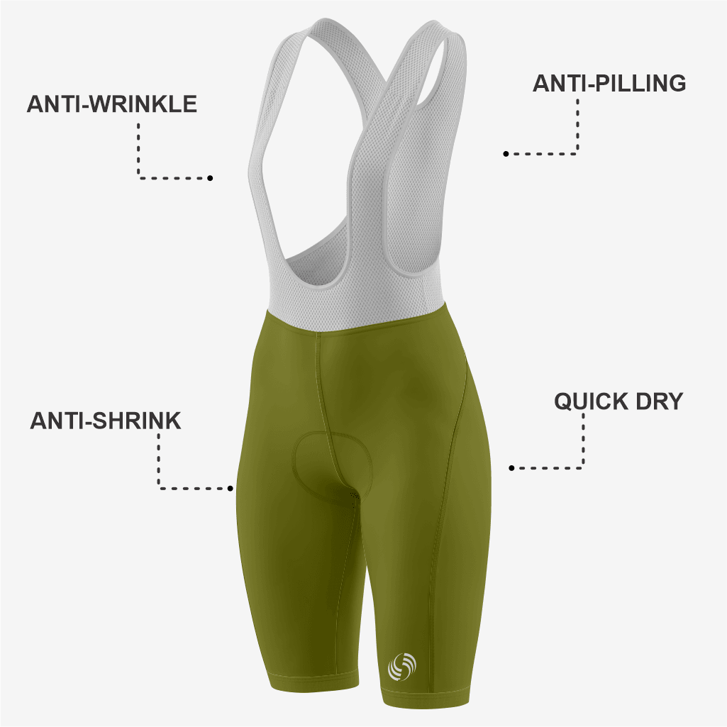 Custom Army Green Women's Cycling Bib Shorts – Perfect Fit - K2 Sportswear | Custom Sports Uniforms & Apparels - K2 Sportswear