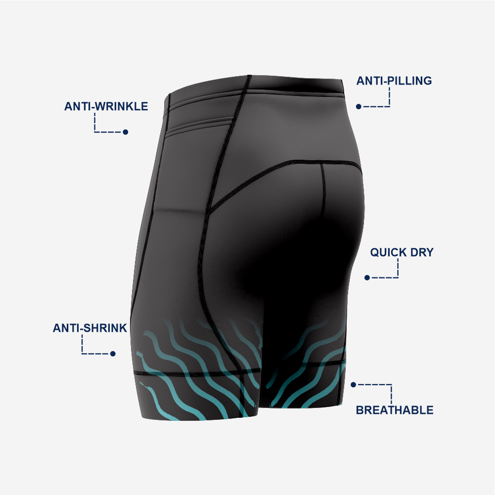 Durable Cycling Shorts Men Black Road Bike Apparel