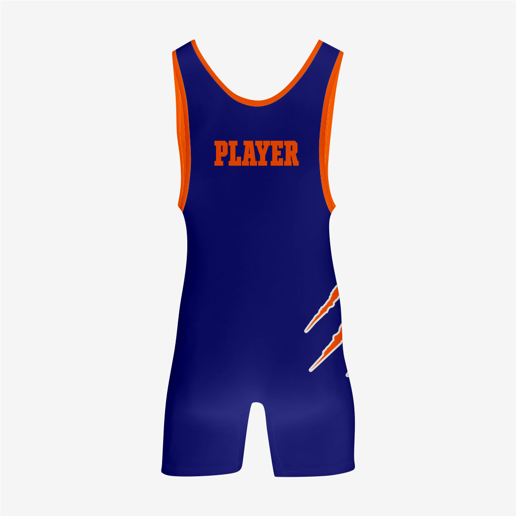 Custom Dark Blue Wrestling Singlet – Men's and Women's