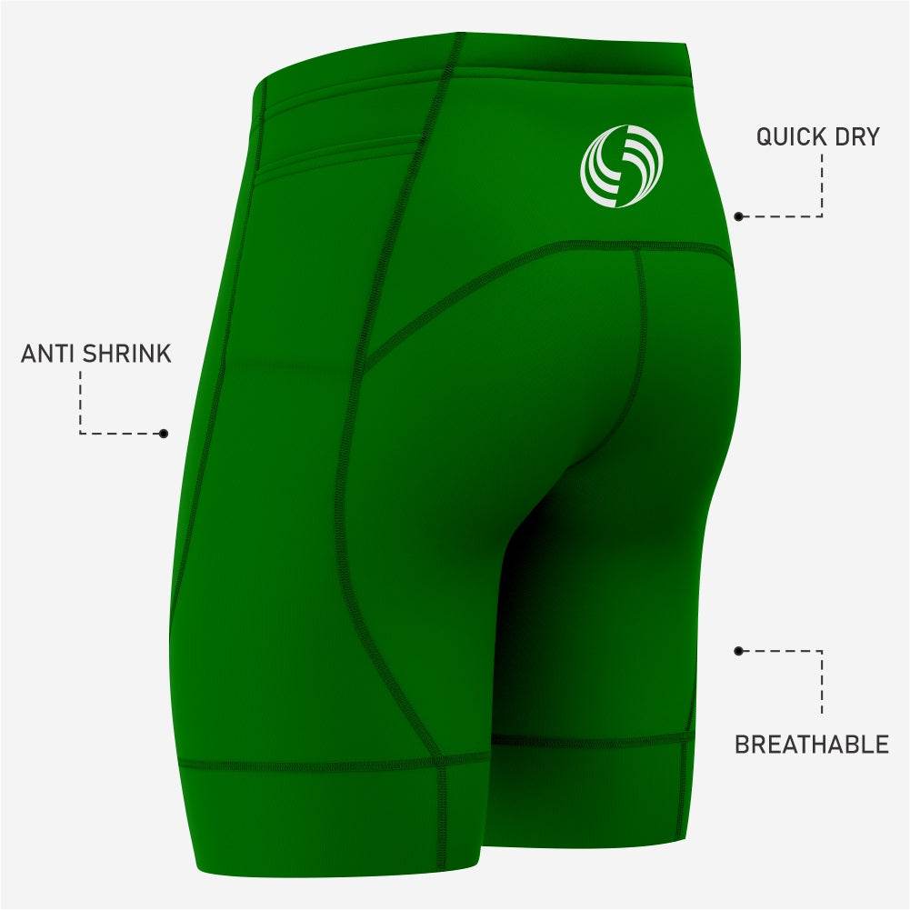 Dark Green Men's Personalized Cycling Shorts - K2 Sportswear - K2 Sportswear | Custom Sports Uniforms & Apparels - K2 Sportswear
