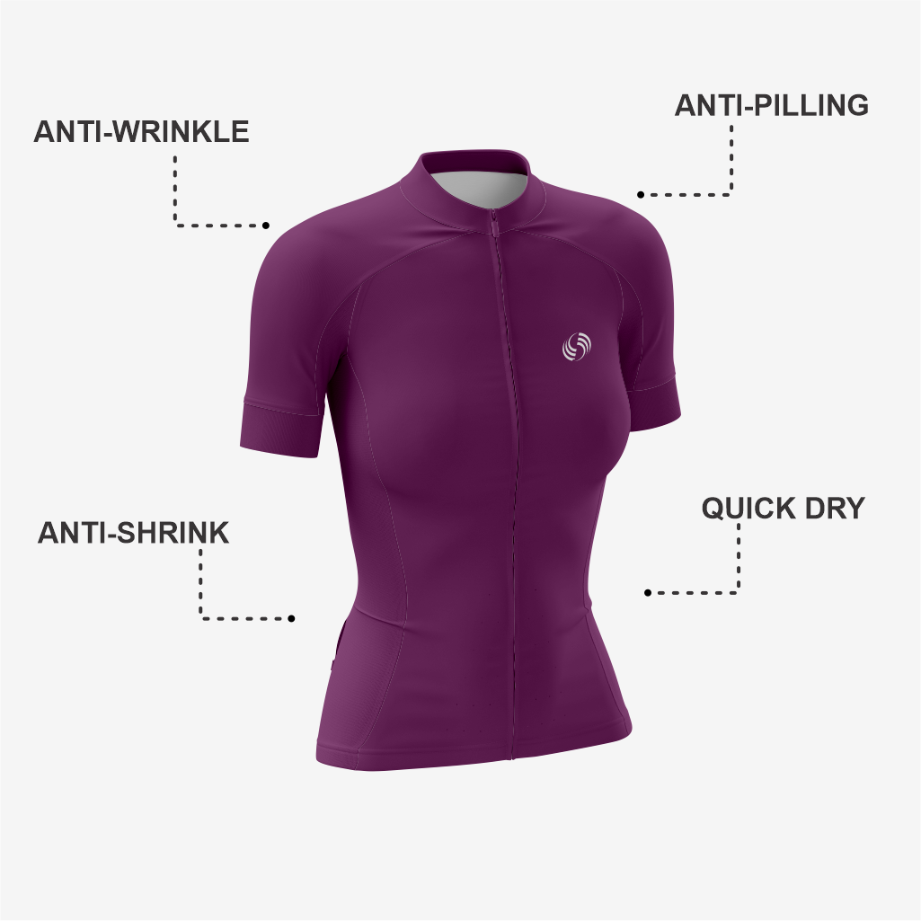Women's Dark Brown Short Sleeve Cycling Jersey