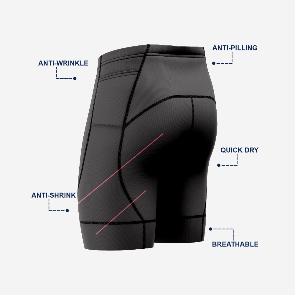 Padded Men's Cycling Shorts Black Road Riding