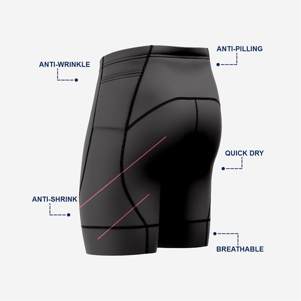 Padded Men's Cycling Shorts Black Road Riding - K2 Sportswear | Custom Sports Uniforms & Apparels - K2 Sportswear