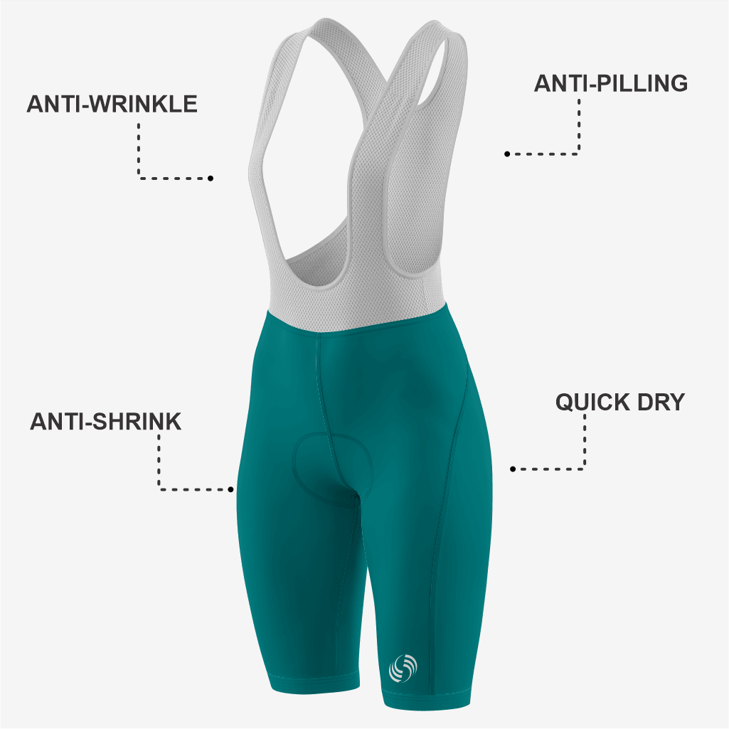 Custom Bondi Blue Women's Cycling Bib Shorts – Perfect Fit - K2 Sportswear | Custom Sports Uniforms & Apparels - K2 Sportswear