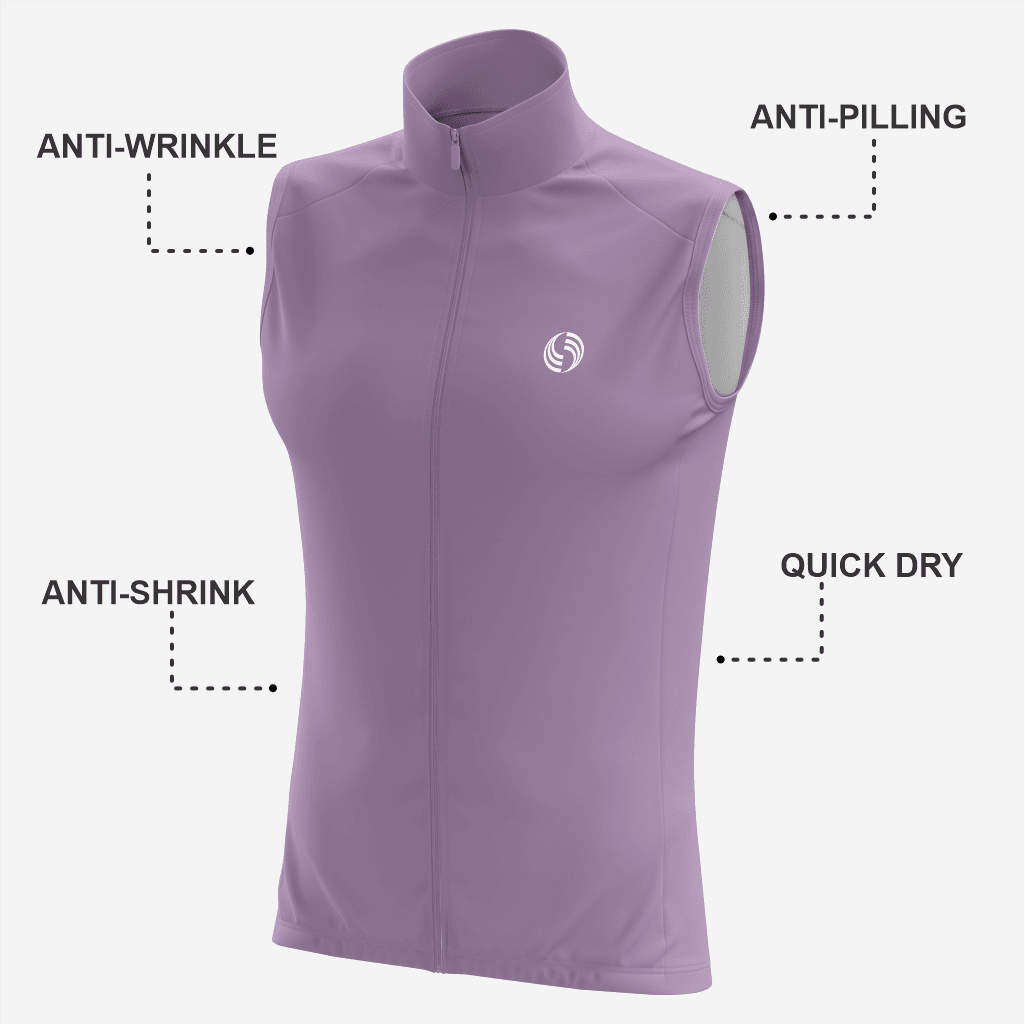 Men’s Sleeveless Cycling Jersey in Light Purple - K2 Sportswear | Custom Sports Uniforms & Apparels - K2 Sportswear