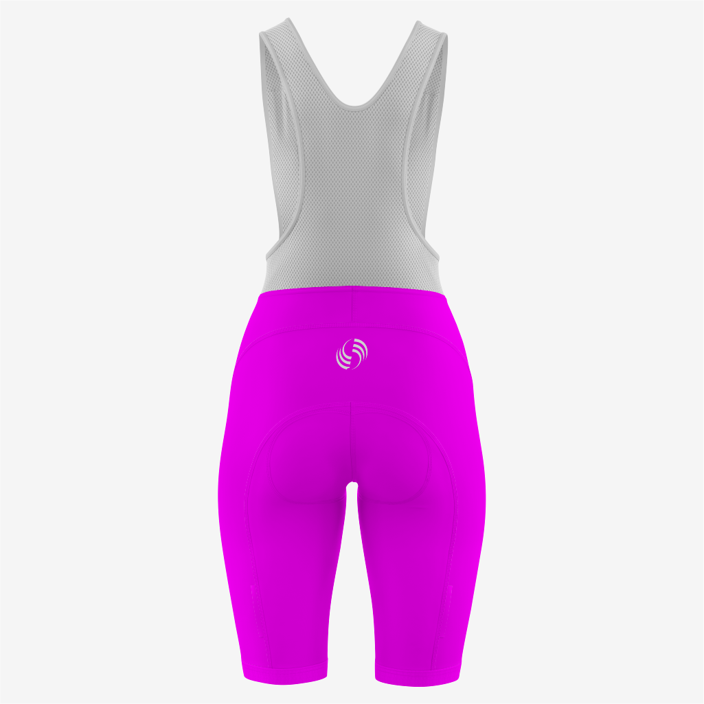 Custom Deep Magenta Women's Cycling Bib Shorts – Perfect Fit