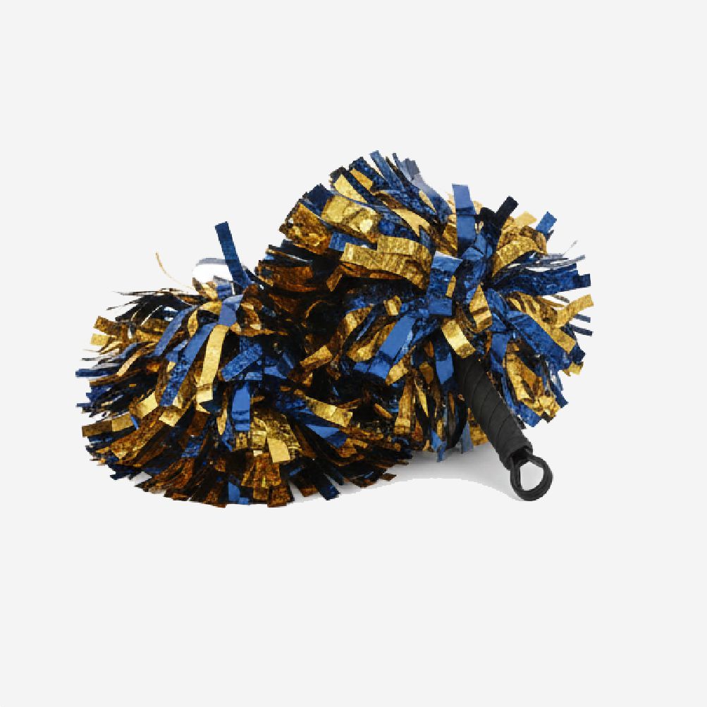 Custom Cheerleading Pom Poms - Metallic Poms Team Colors Pair