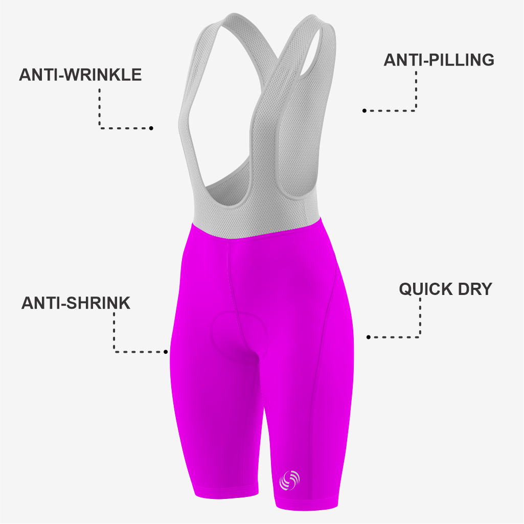 Custom Deep Magenta Women's Cycling Bib Shorts – Perfect Fit