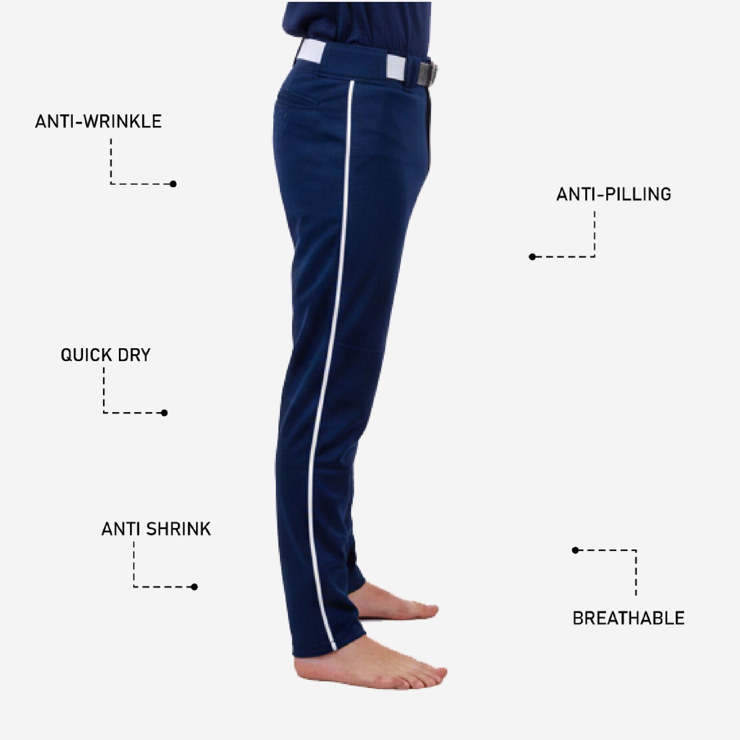 Custom Baseball Pants - Custom Team Colors Baseball Uniform Pants in Oxford Blue