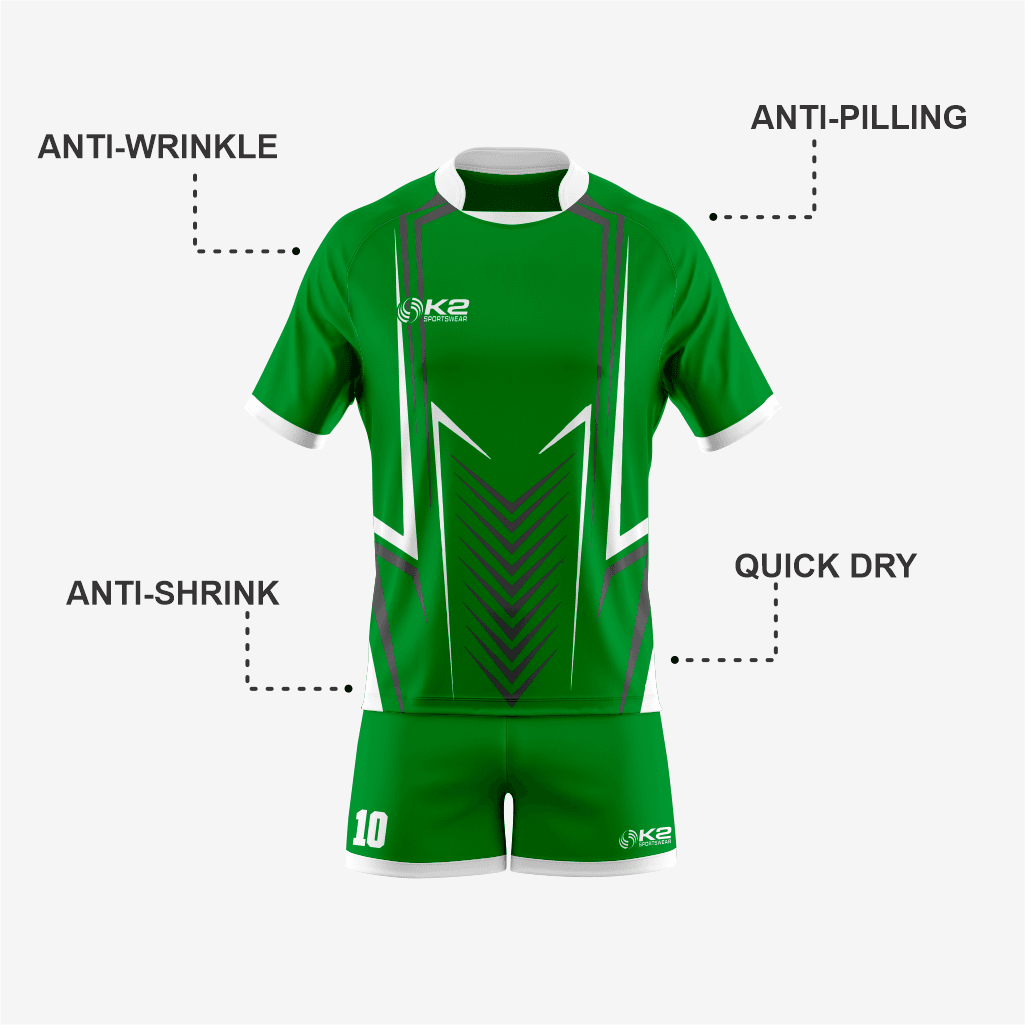 Custom Green Rugby Gear for Your Team - K2 Sportswear | Custom Sports Uniforms & Apparels - K2 Sportswear