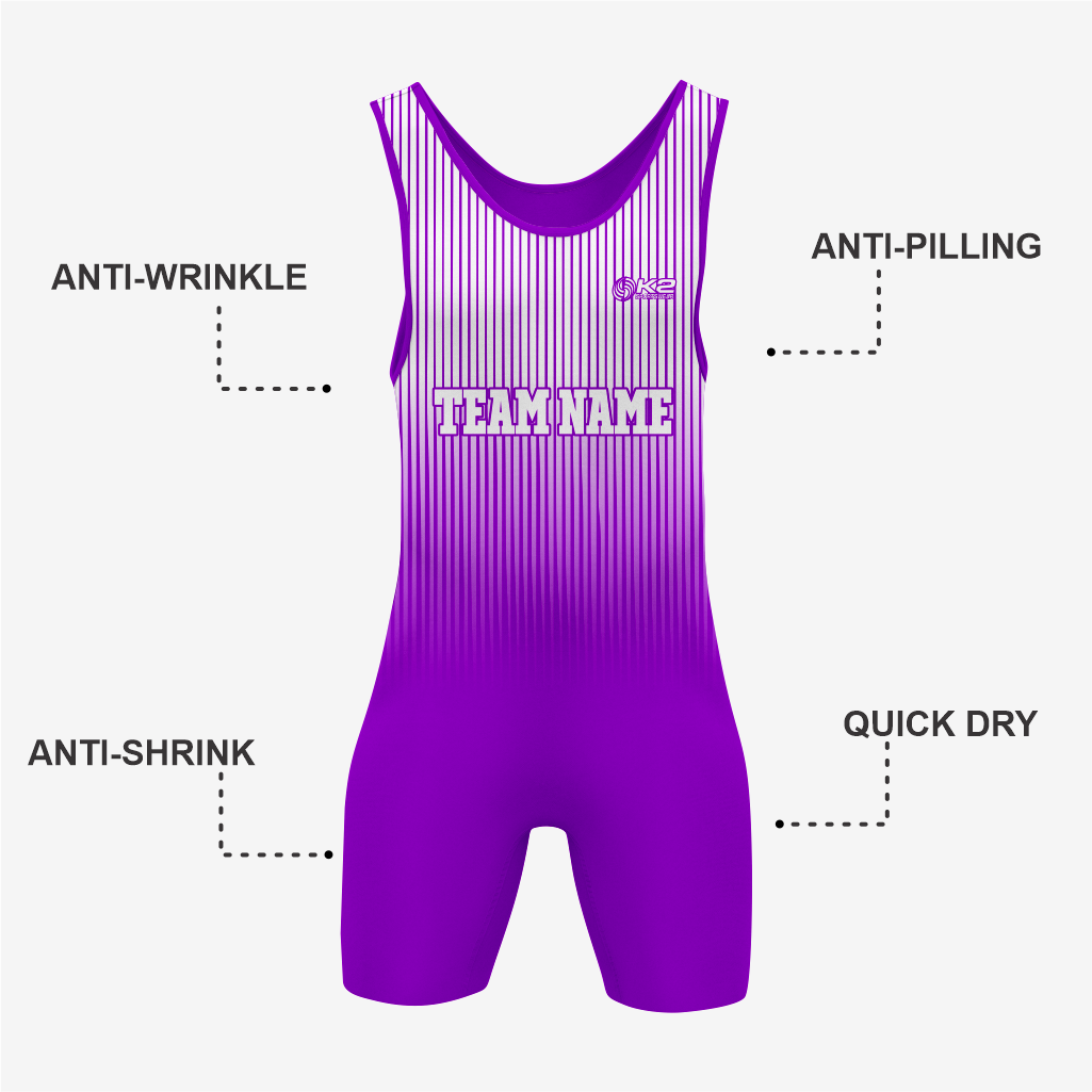 Personalized Purple Wrestling Singlet – Premium Quality