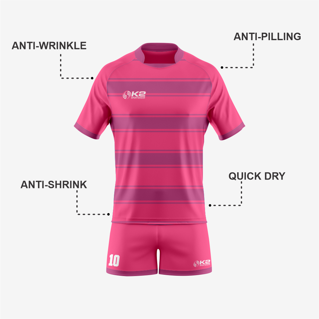 Custom Deep Pink Rugby Gear for Your Team