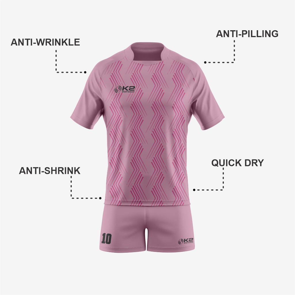 Custom Fit Pink Rugby Uniform for Teams