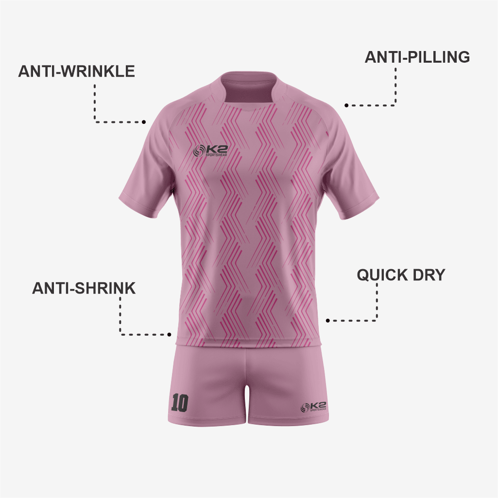 Custom Fit Pink Rugby Uniform for Teams - K2 Sportswear | Custom Sports Uniforms & Apparels - K2 Sportswear