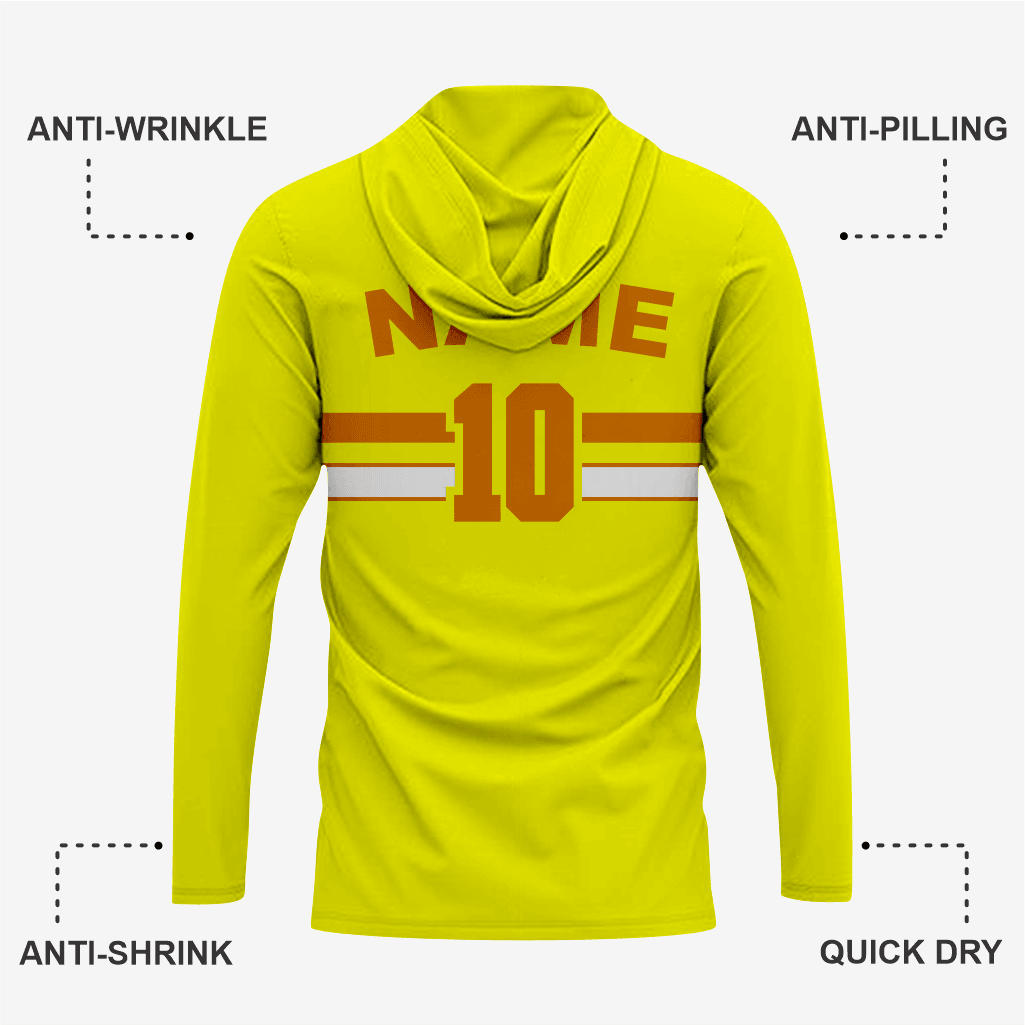 Custom Softball T-Shirt Hoodie in Yellow for Men/Women - K2 Sportswear | Custom Sports Uniforms & Apparels - K2 Sportswear