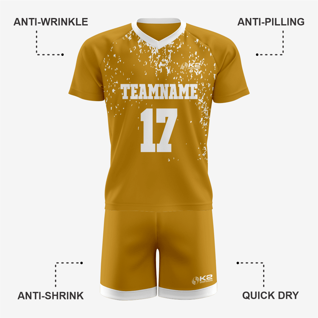 Personalized Golden Lacrosse Uniform – Pro Fit - K2 Sportswear | Custom Sports Uniforms & Apparels - K2 Sportswear