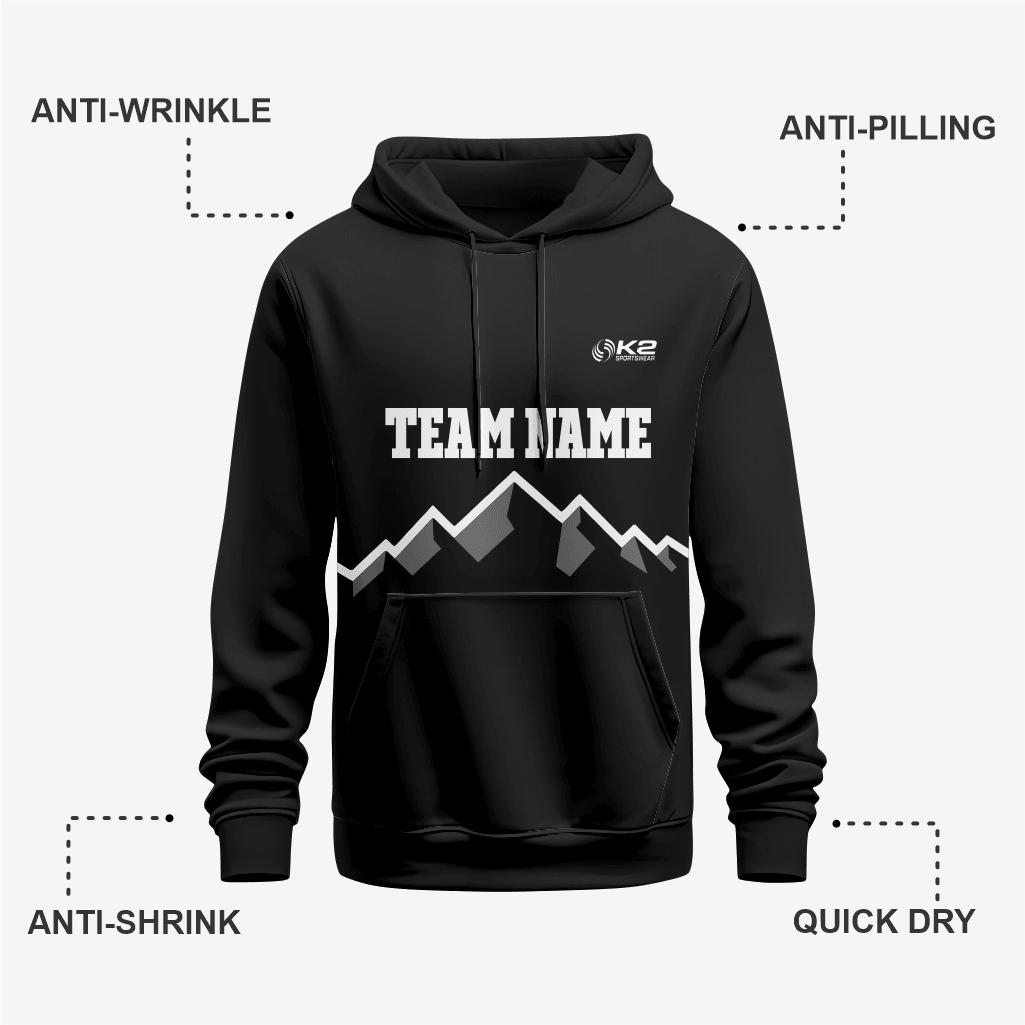 Black Custom Wrestling Hoodie – Personalized Team Gear - K2 Sportswear | Custom Sports Uniforms & Apparels - K2 Sportswear