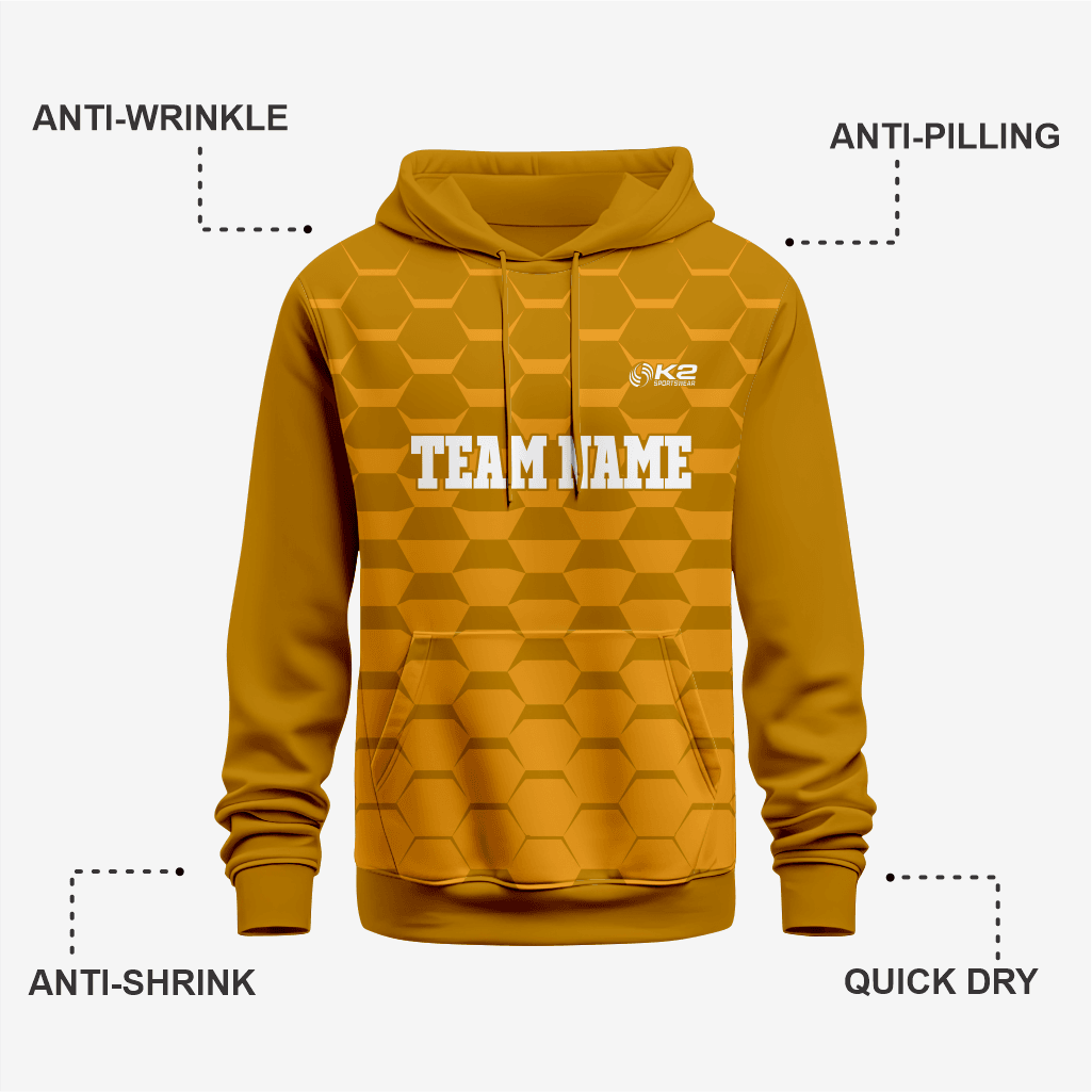 Custom Wrestling Hoodie in Bronze – Athletic Fit - K2 Sportswear | Custom Sports Uniforms & Apparels - K2 Sportswear