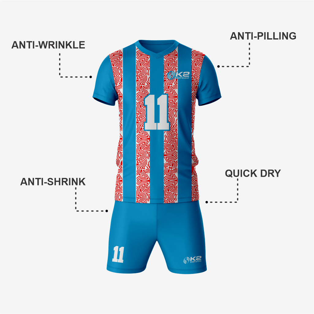 Premium Custom Bondi Blue Volleyball Uniform Set - K2 Sportswear | Custom Sports Uniforms & Apparels - K2 Sportswear