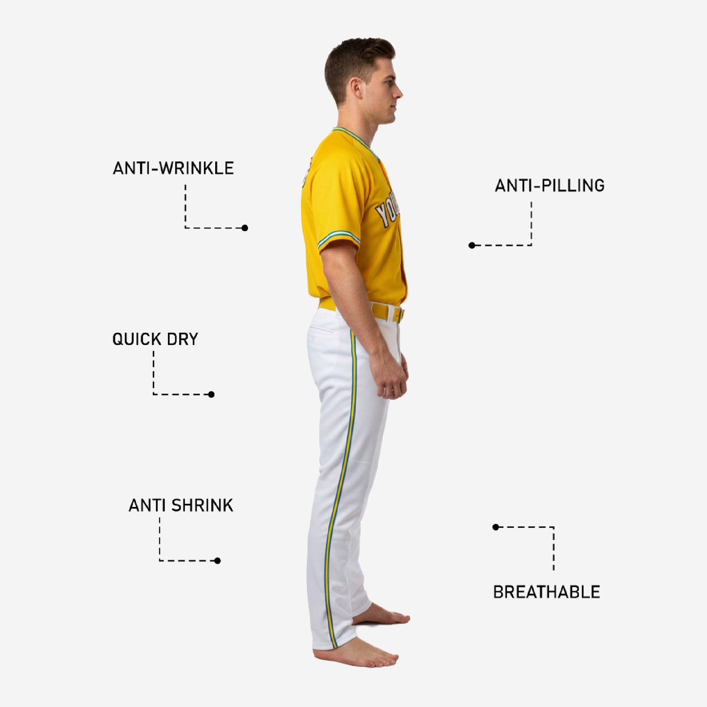 Personalized Baseball Uniform Set - Custom Jersey & Pants Sublimation Print