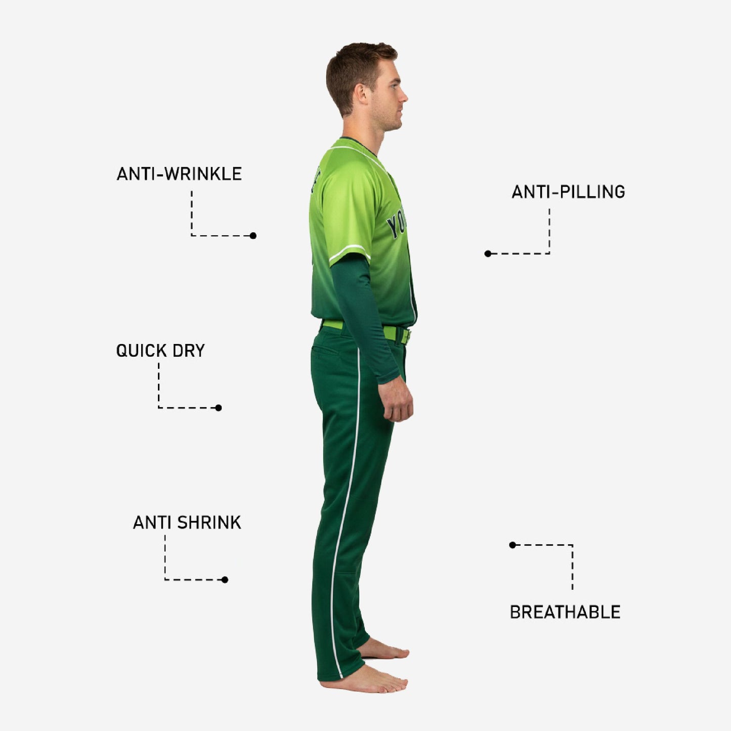 Personalized Baseball Uniform - Custom Jersey & Pants Uniform Set