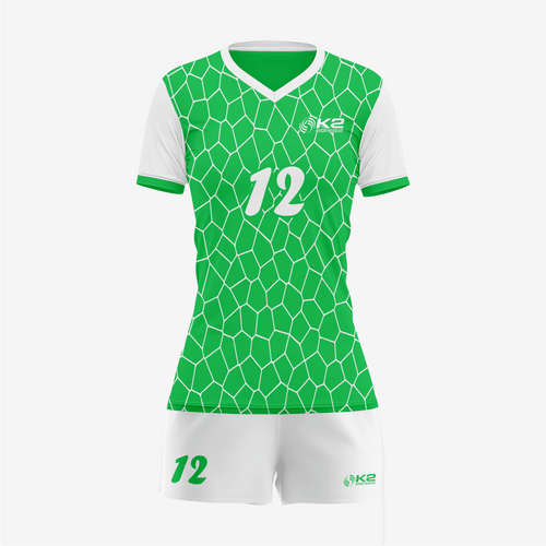 Team Ready Custom Paris Green Volleyball Uniform Set - K2 Sportswear | Custom Sports Uniforms & Apparels - K2 Sportswear
