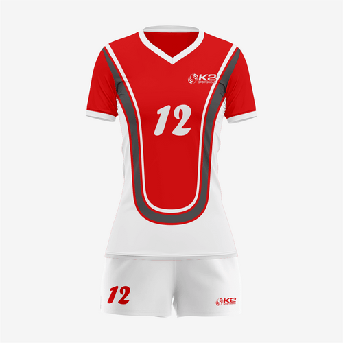 Personalized Red Volleyball Uniform Set for Athletes - K2 Sportswear | Custom Sports Uniforms & Apparels - K2 Sportswear