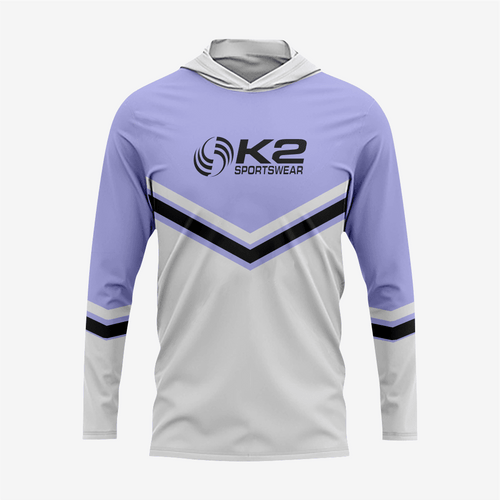 Custom Softball T-Shirt Hoodie in Pastel Purple for Men/Women - K2 Sportswear | Custom Sports Uniforms & Apparels - K2 Sportswear