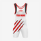 Custom White/Red Wrestling Singlet – Men's and Women's