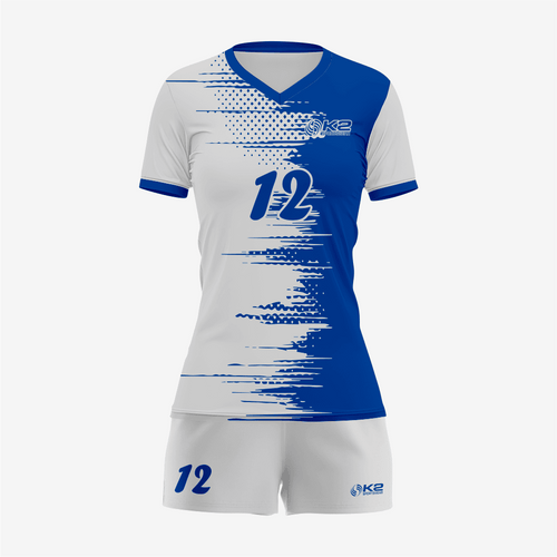 Personalized Blue/White Volleyball Uniform Set for Winning Teams