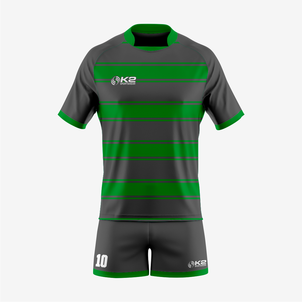 Custom Green/Gray Rugby Gear for Your Team