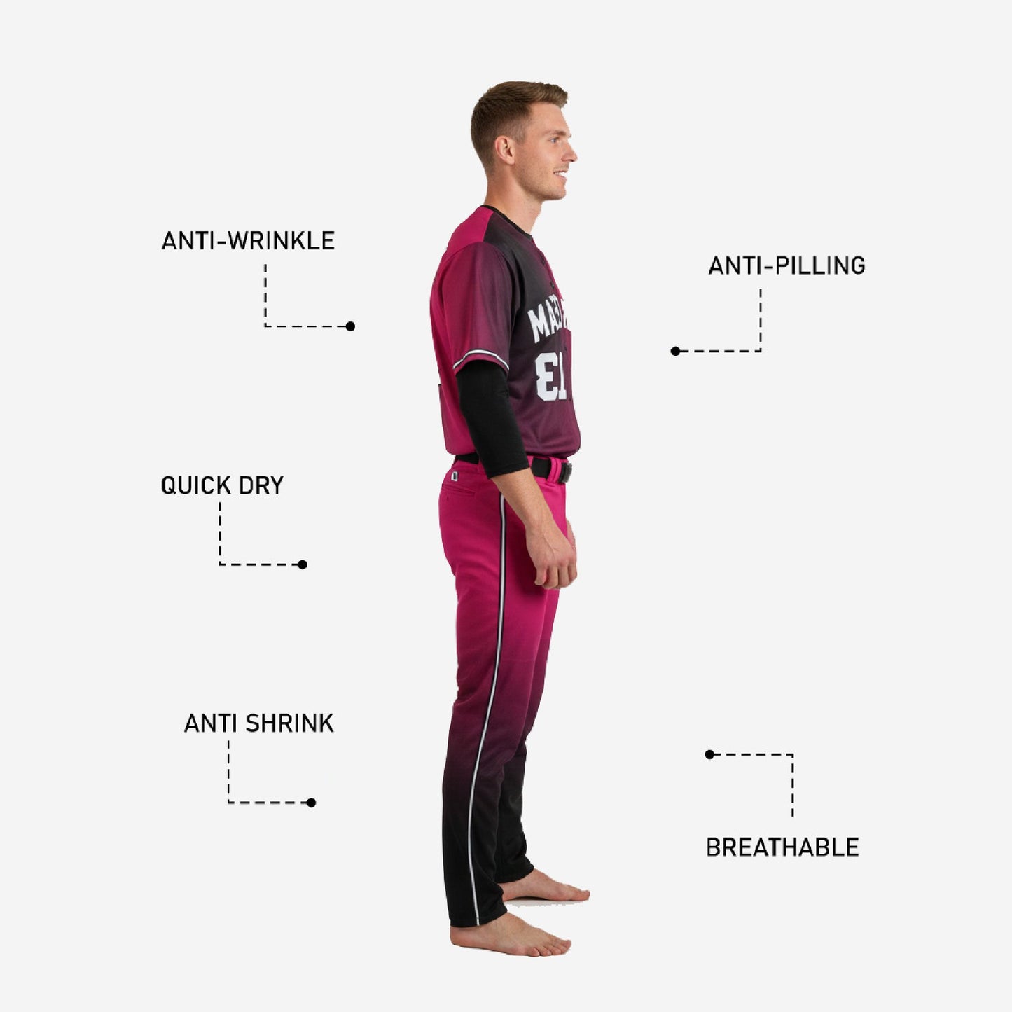 Personalized Baseball Uniform - Custom Jersey & Pants Uniform Set