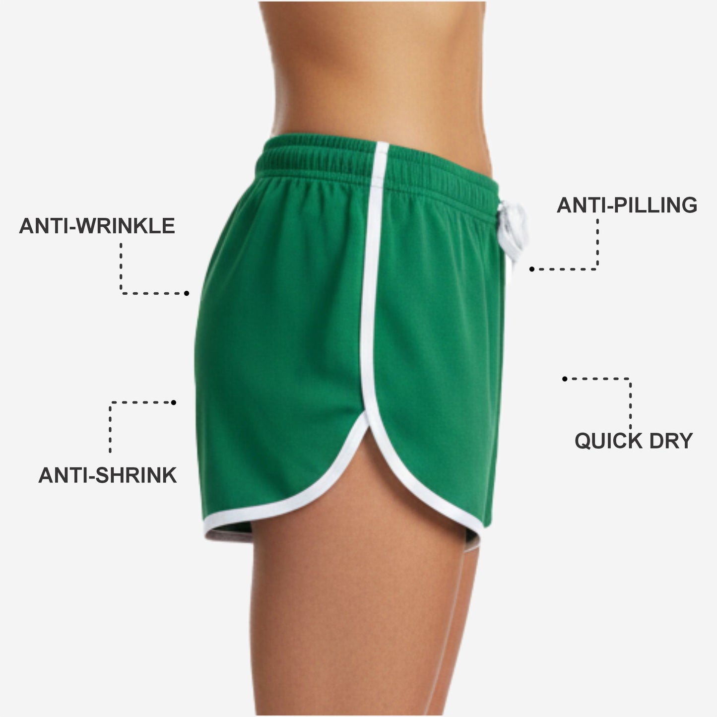 Personalized Cheer Practice Shorts - Custom Team Athletic Running Shorts Green