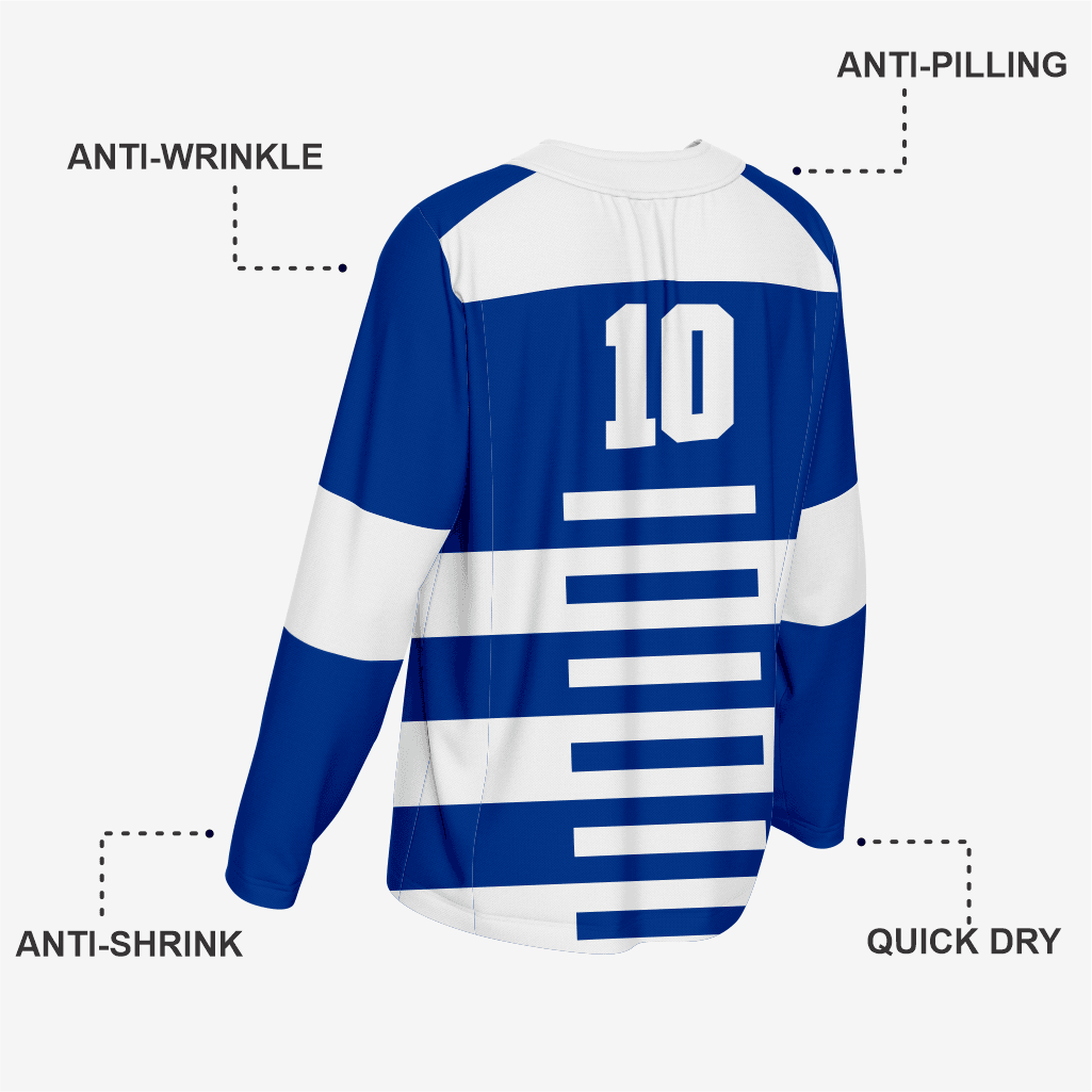 Custom Ice Hockey Jersey in Blue - K2 Sportswear | Custom Sports Uniforms & Apparels - K2 Sportswear