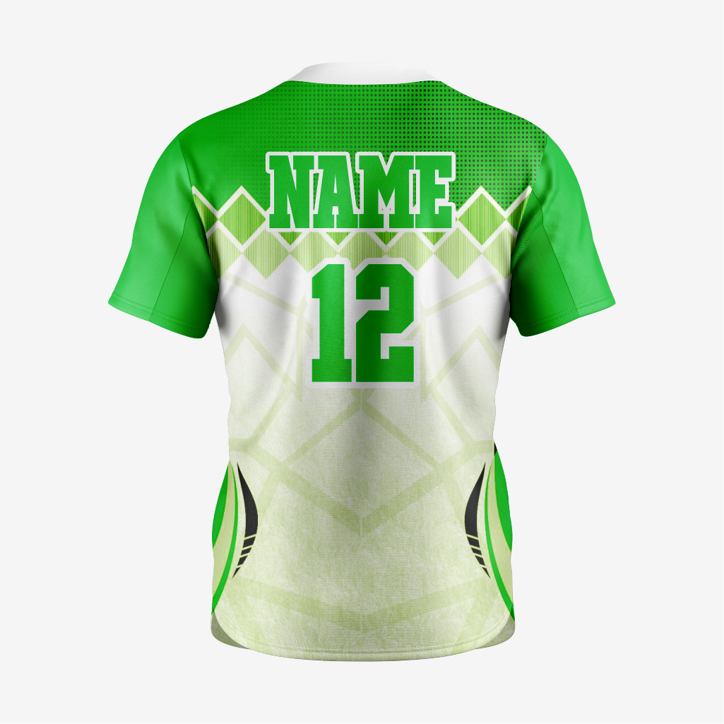 Men/Women Custom Softball 2 Button Jersey in Green