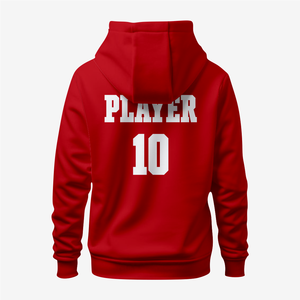 Dark Red Custom Wrestling Hoodie – Personalized Team Gear
