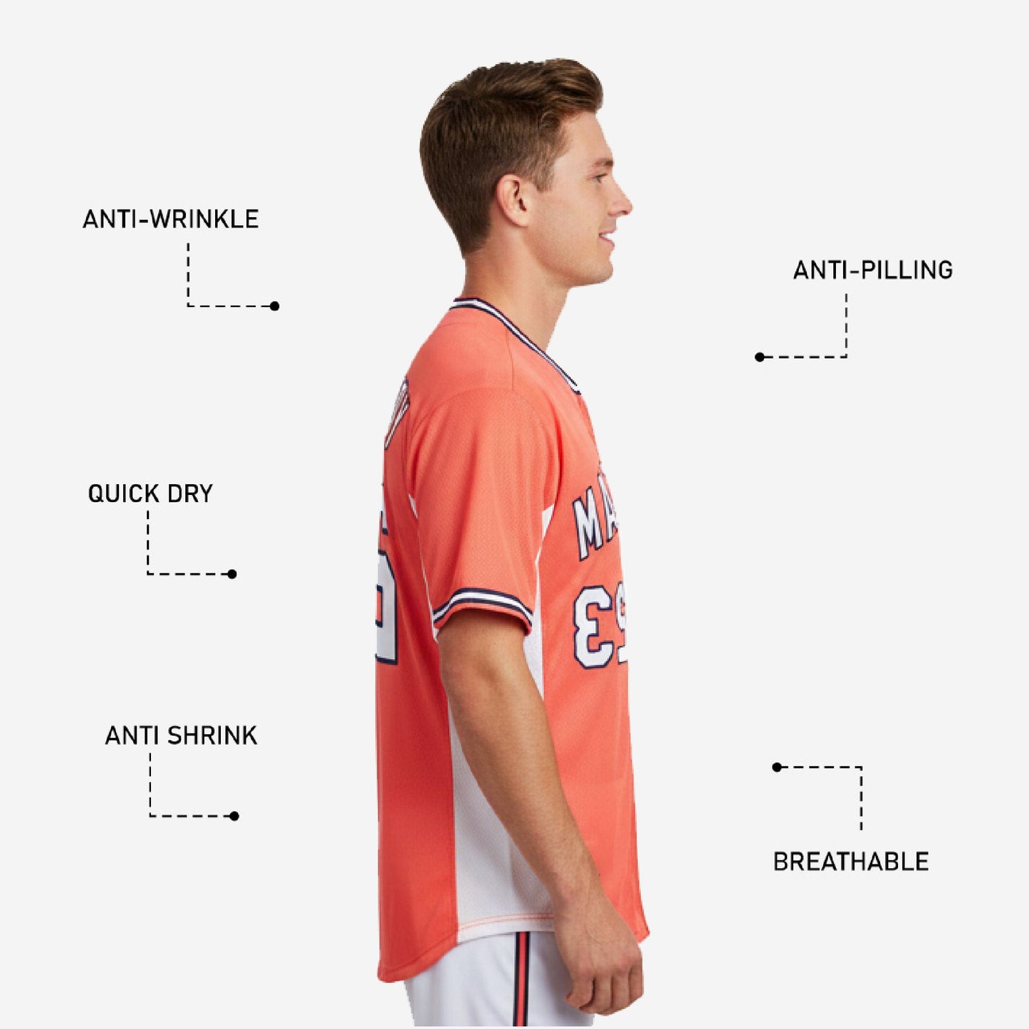 Personalized Baseball Jersey - Custom Team Name Number Sublimated Baseball Shirt