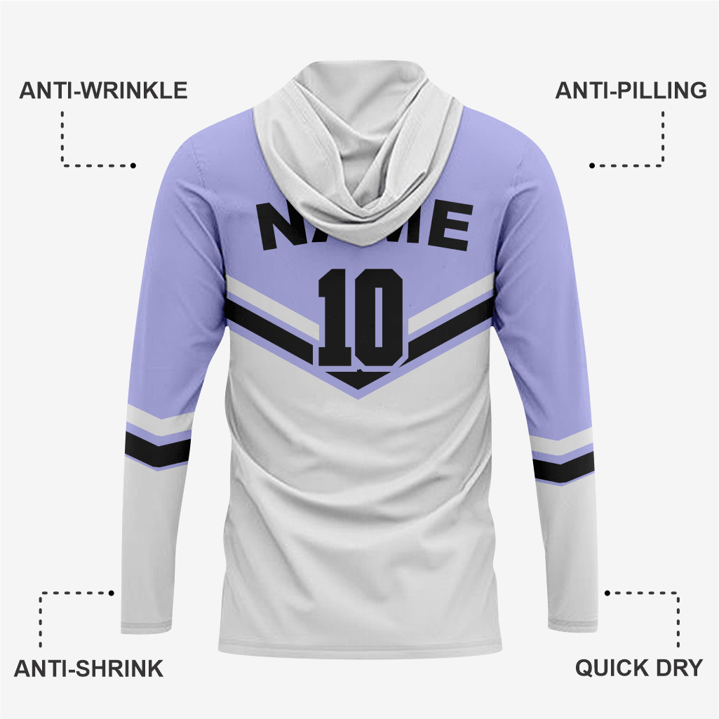 Custom Softball T-Shirt Hoodie in Pastel Purple for Men/Women - K2 Sportswear | Custom Sports Uniforms & Apparels - K2 Sportswear