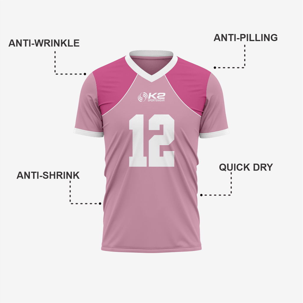 Custom Football Fan Jersey - Pink - K2 Sportswear | Custom Sports Uniforms & Apparels - K2 Sportswear