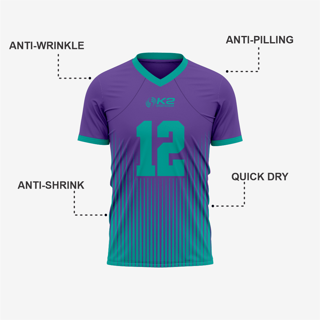 Personalized Purple Football Fan Jersey for Men & Women - K2 Sportswear | Custom Sports Uniforms & Apparels - K2 Sportswear