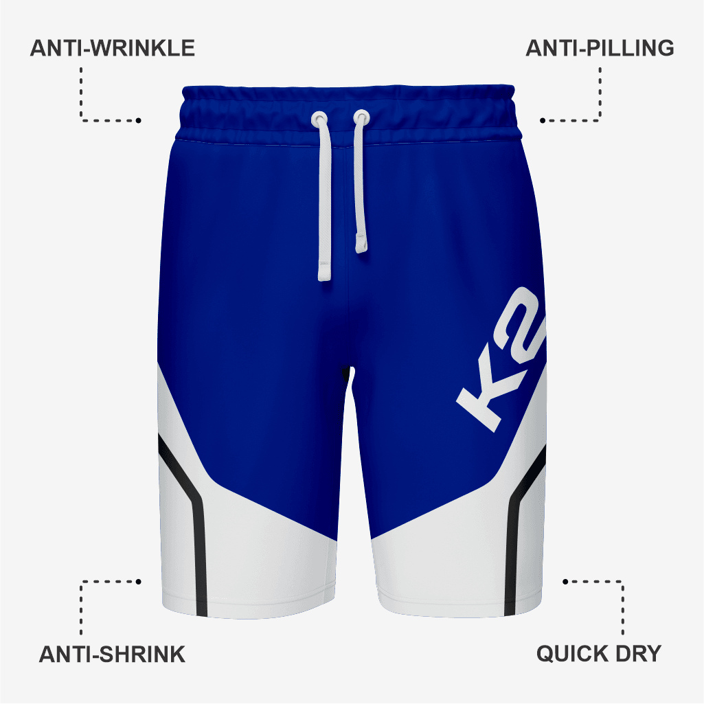Custom Wrestling Regular Shorts in Blue - K2 Sportswear | Custom Sports Uniforms & Apparels - K2 Sportswear